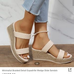 Braided slide sandal
